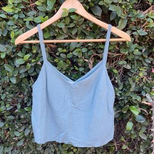 Cropped Flowy Tank with Double Straps